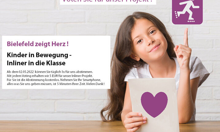 Bielefeld zeigt Herz: Inliner für unserer Schule